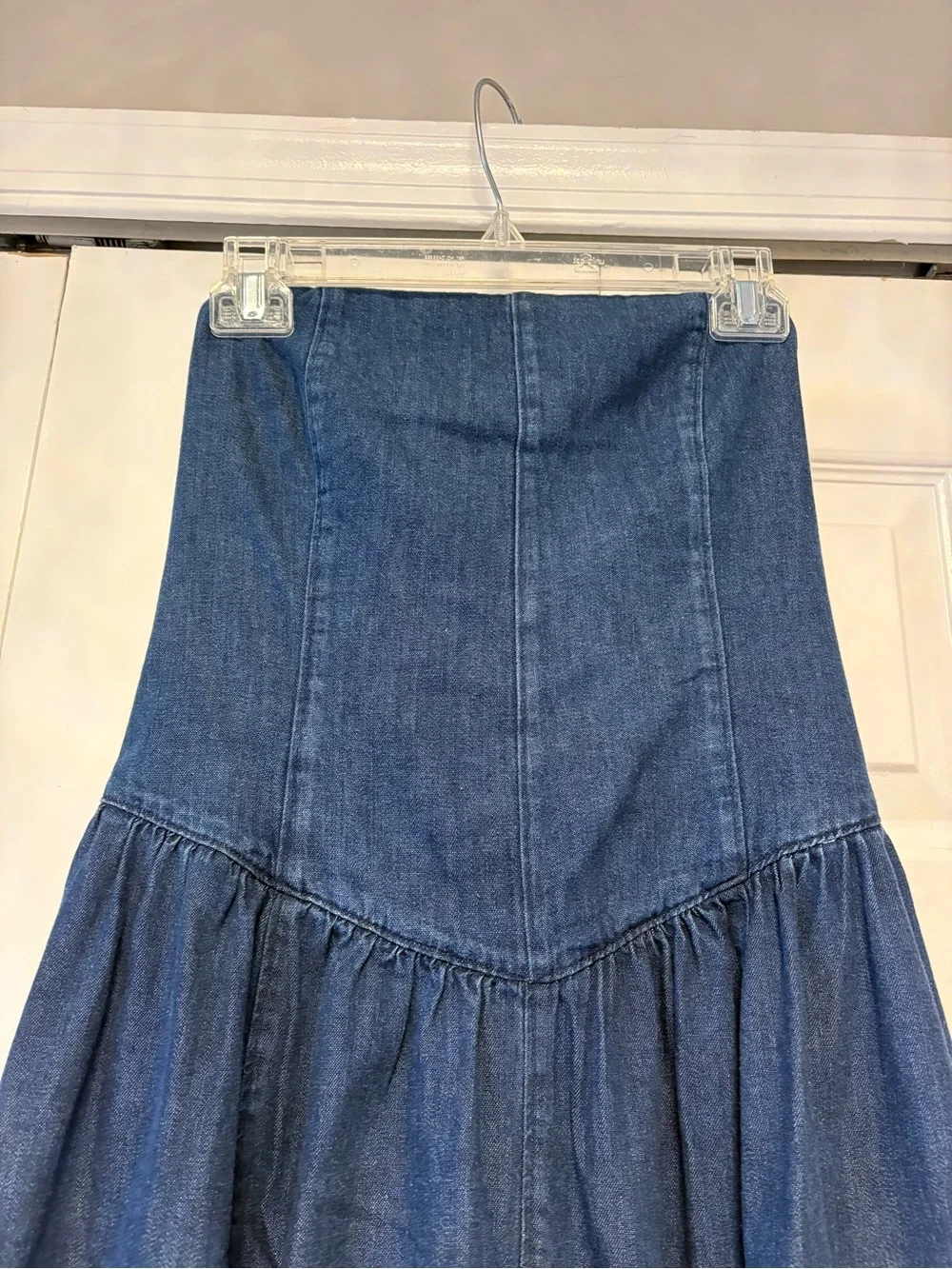 zara denim strapless dress Mini – Quad Marketplace Zara denim Lycra decollete dress